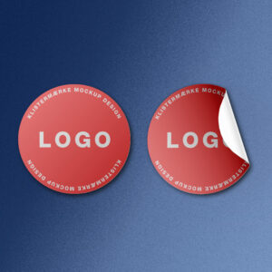 design af klistermærker med logo til firmaer