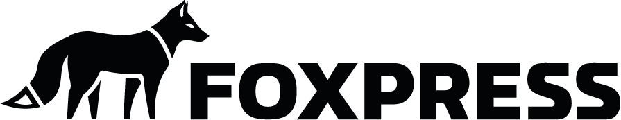 Foxpress logo RGB negativ